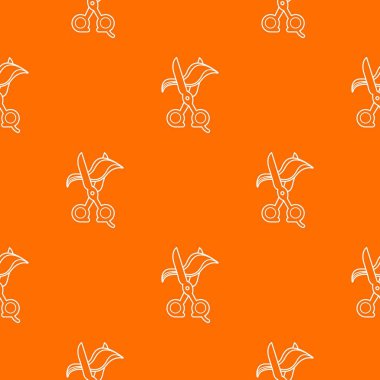 Saç kesimi desen vektör turuncu