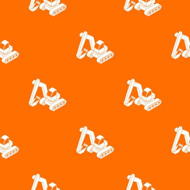 Ekskavatör desen vektör turuncu