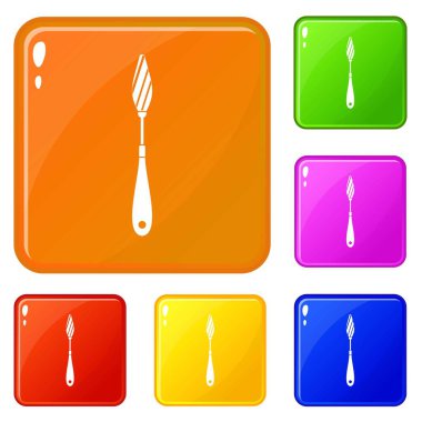 Kazıyıcı simgeleri vektör rengini ayarlar