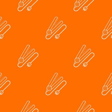 Saç düzleştirici desen vektör turuncu