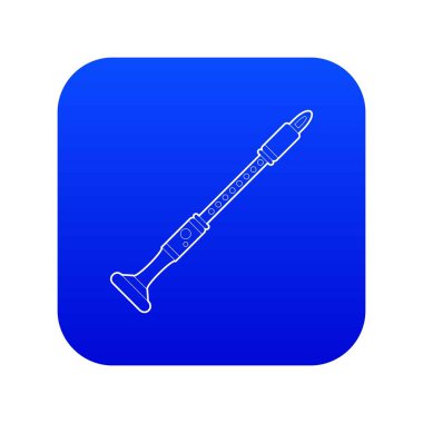 Müzikal boru simgesi mavi vektör