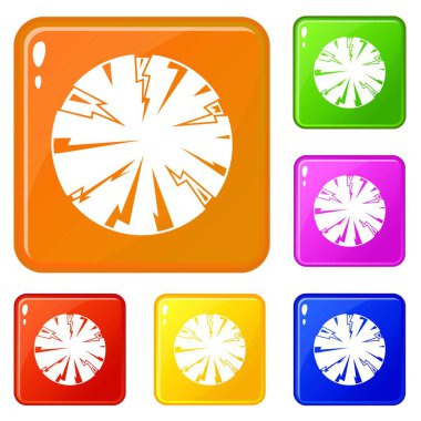 Tehlikeli gezegen simgeleri vektör rengini ayarlar