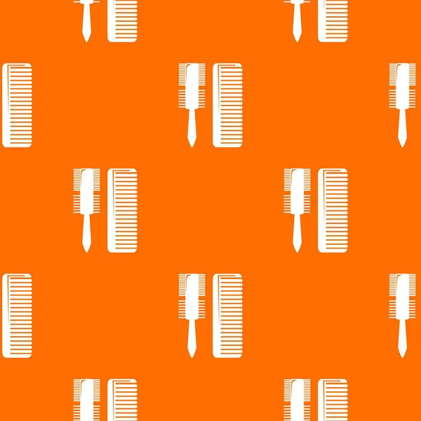 Hair comb pattern vector orange — Stock Vector