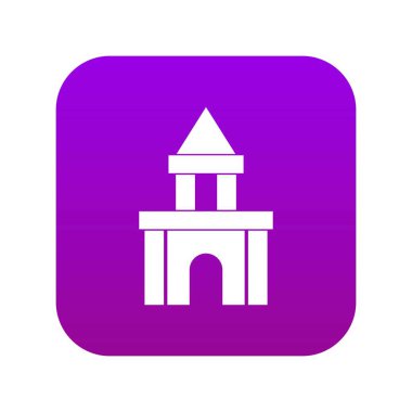 Bloklar oyuncak simgesi dijital mor