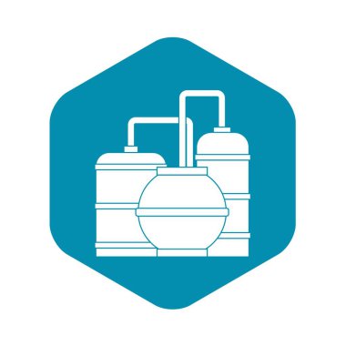 Gaz depolama tankları simgesini, basit tarzı