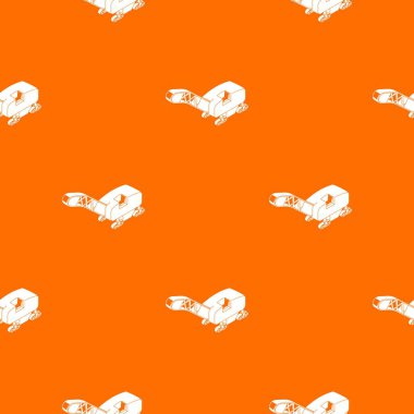 Mayın bandı traktör desen vektör turuncu