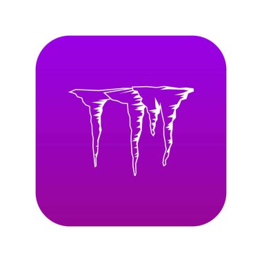 Icicles simgesi dijital mor