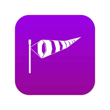 Windsock simgesi dijital mor