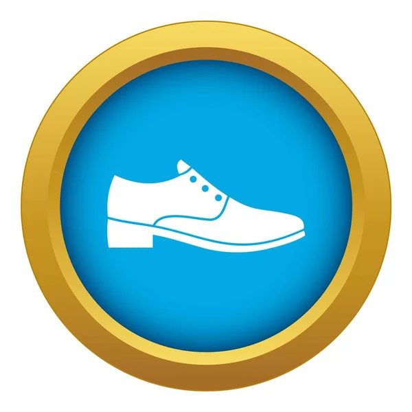 Mannen schoen icoon blauwe vector geïsoleerd — Stockvector