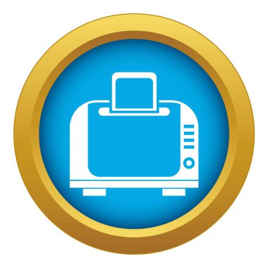 Tost makinesi simgesi mavi vektör izole