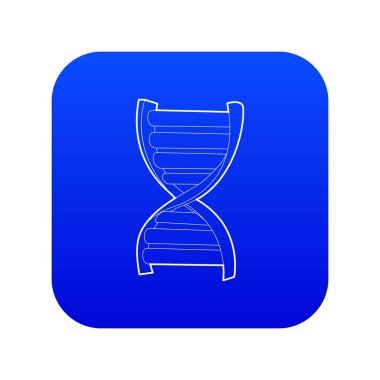 DNA iplikçik simgesi mavi vektör
