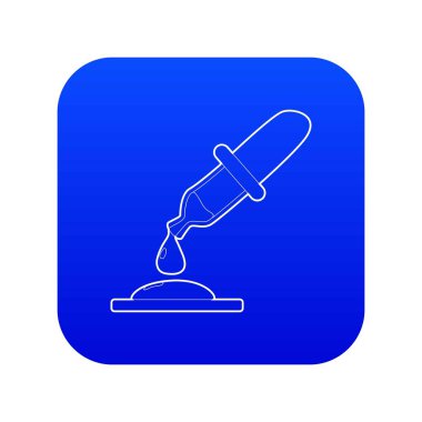 Pipet simgesi mavi vektör