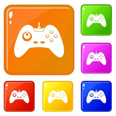 Bir joystick simgeleri vektör rengi ayarlamak