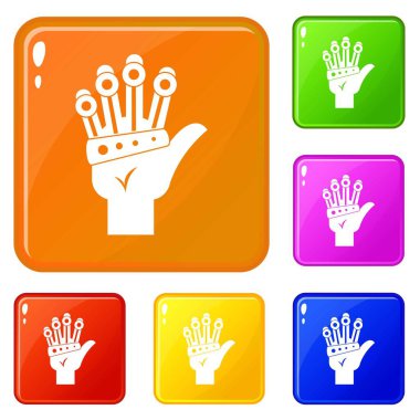 Vr manipülatör simgeleri vektör rengini ayarlar