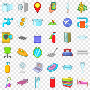 Kiracı Icons set, karikatür tarzı