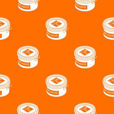 Duvar boya kova desen vektör turuncu