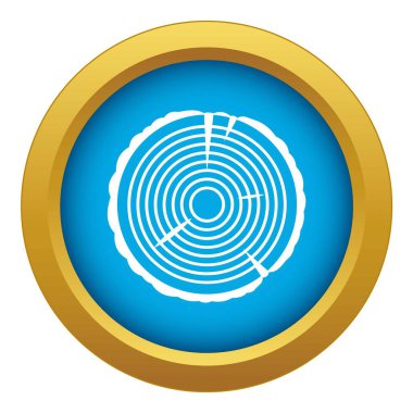 Ağaç halkası simgesi mavi vektör yalıtılmış