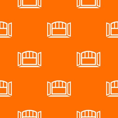 Açık yarım daire pencere çerçevesi desen vektör turuncu