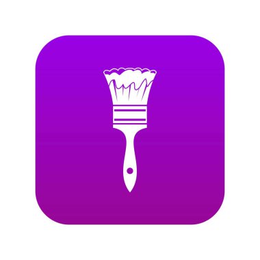 Boya fırçası simgesi dijital mor