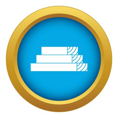 Ahşap plakalar simgesi mavi vektör izole