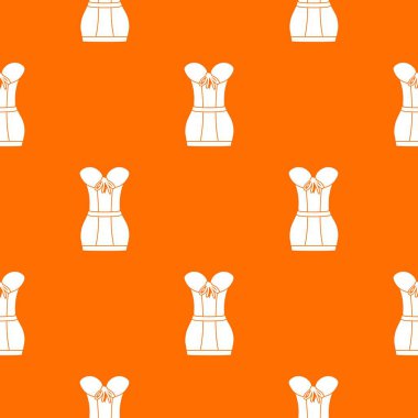 Retro korse desen vektör turuncu