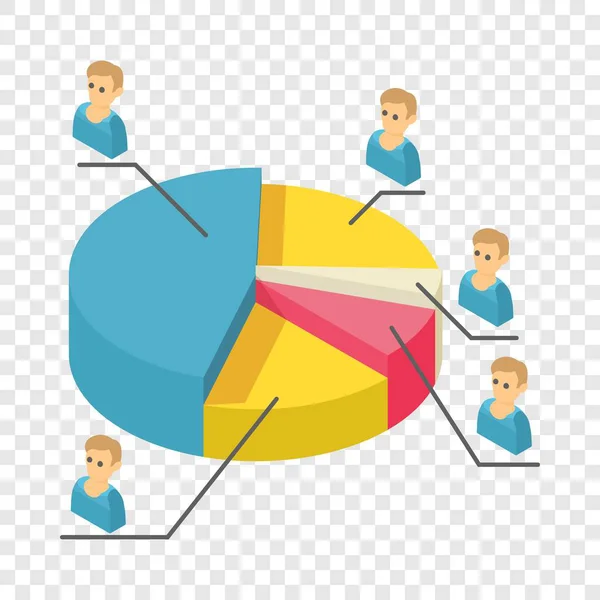 Statistika ikona, izometrické 3d styl — Stockový vektor