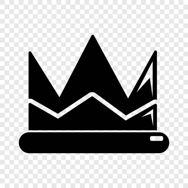 Icône couronne prince, style noir simple — Image vectorielle