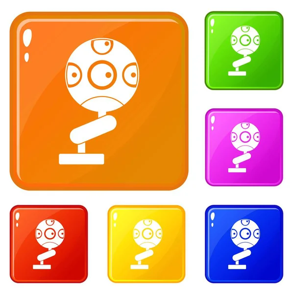 Icônes de l'appareil de jeu définir la couleur vectorielle — Image vectorielle