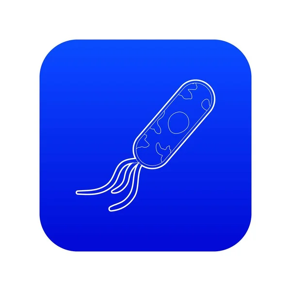 Ícone micróbio vetor azul — Vetor de Stock