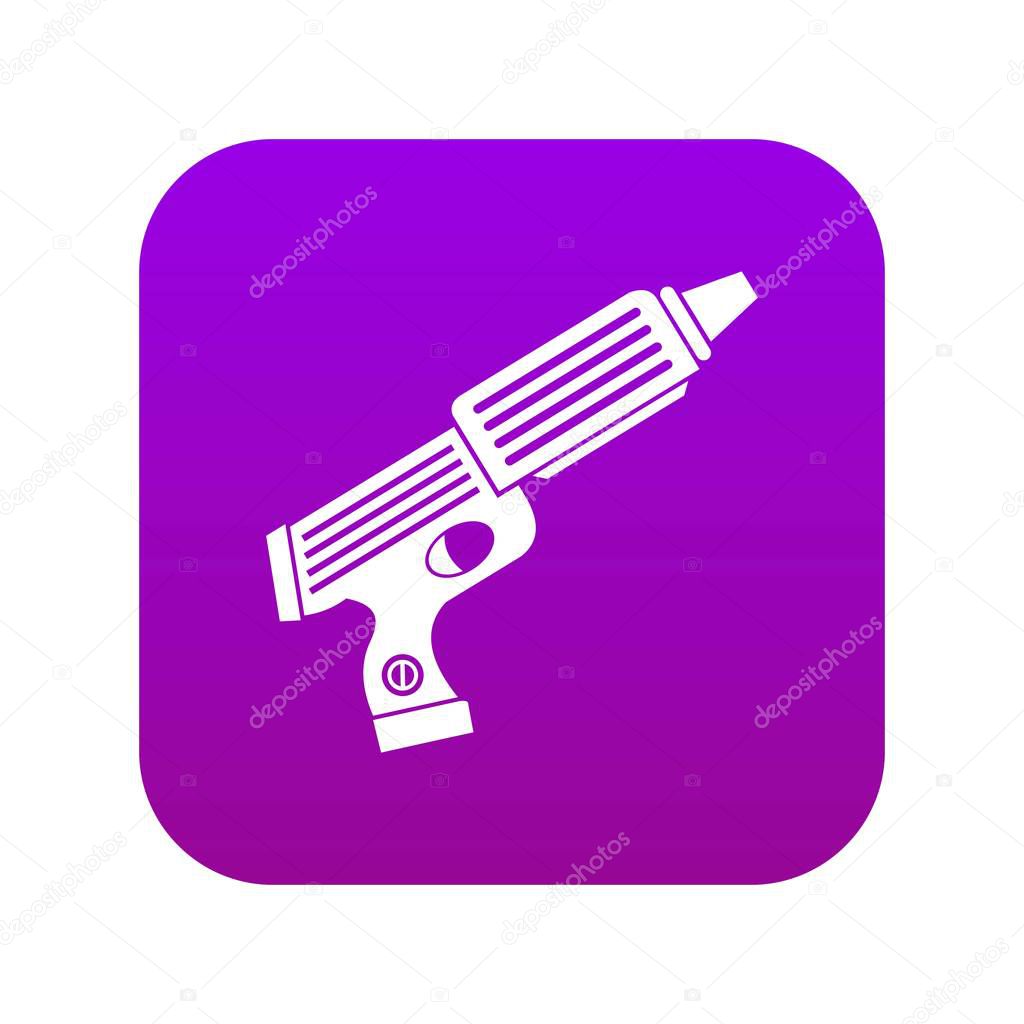 Plastic gun toy icon digital purple