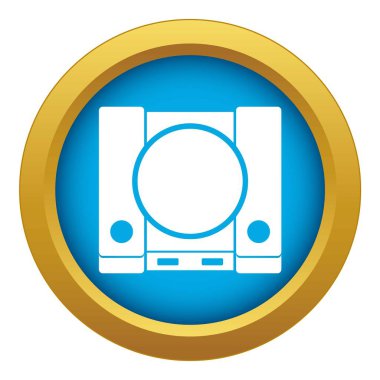 Playstation simgesi mavi vektör izole