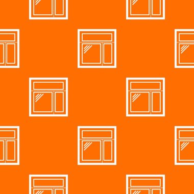 Kare penceresi tasarlamak turuncu vektör çerçeve