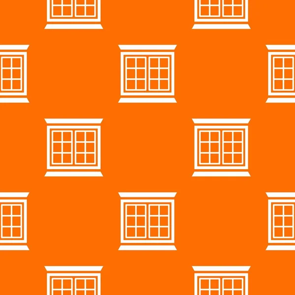 Modern window frame pattern vector orange — Stock Vector