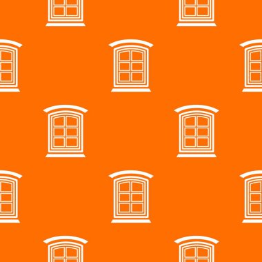 Retro pencere çerçevesi desen vektör turuncu