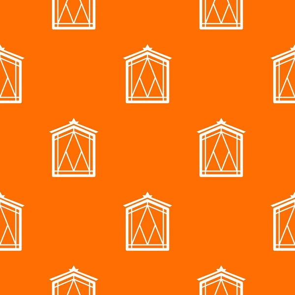 Fada janela frame padrão vetor laranja —  Vetores de Stock
