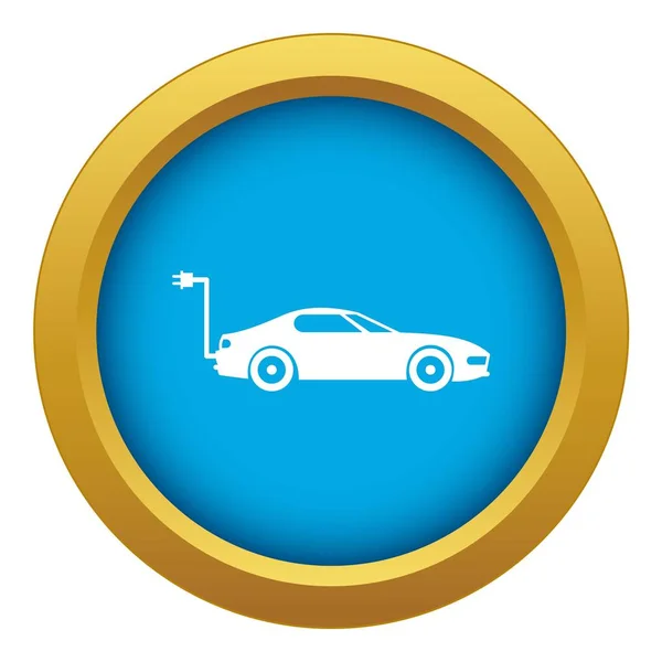 Електричний значок автомобіля синій вектор ізольований — стоковий вектор