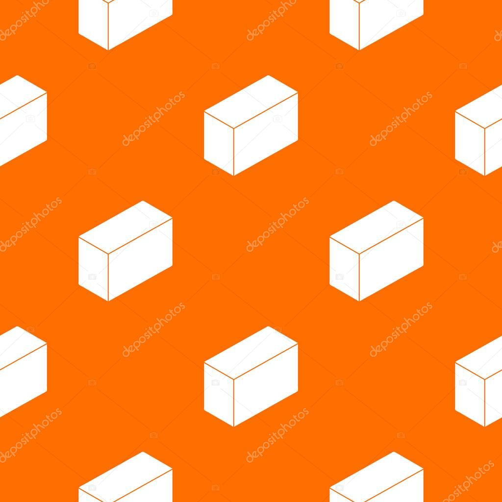 Cement block pattern vector orange