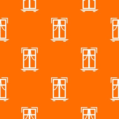 Eşik pencere çerçevesi desen vektör turuncu