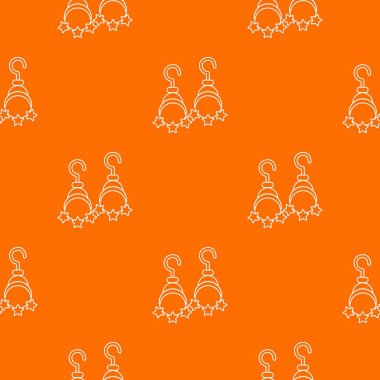 Ay ve yıldız küpe desen vektör turuncu