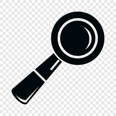 Okul büyüteç simgesini, basit siyah stil