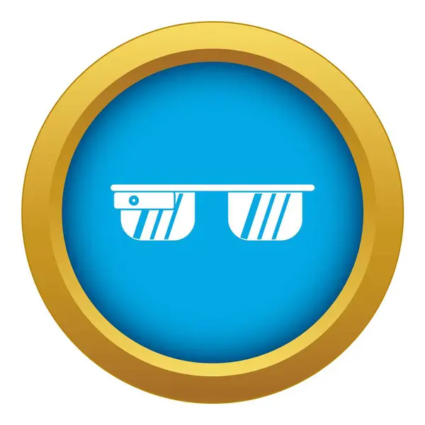 Slimme bril pictogram blauw vector geïsoleerd — Stockvector