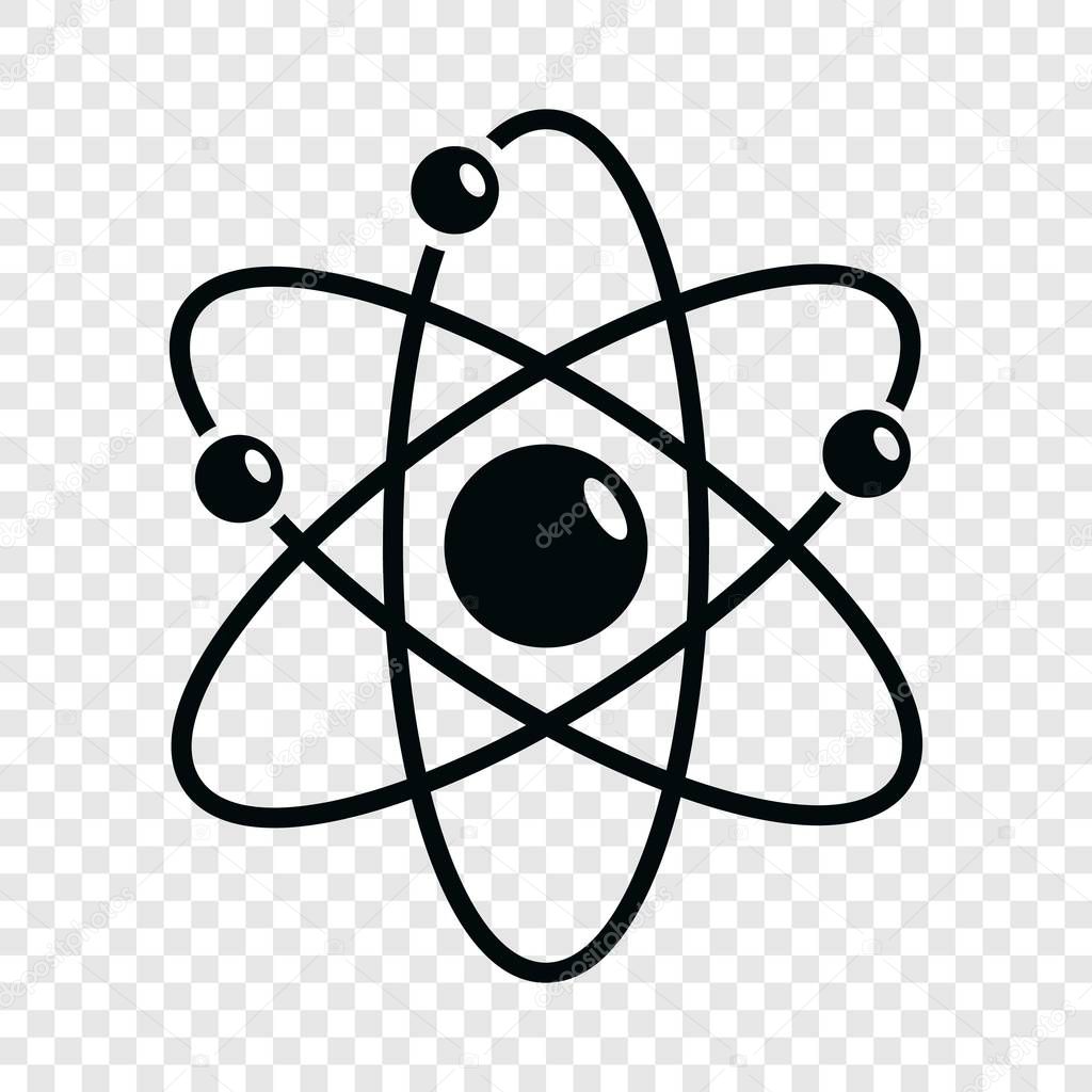 Atom icon, simple black style