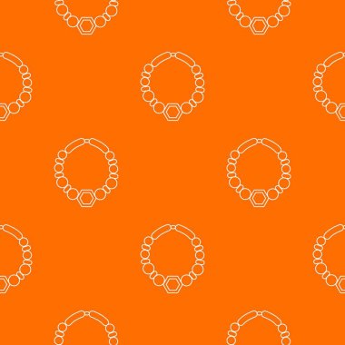 İnci kolye desen vektör turuncu