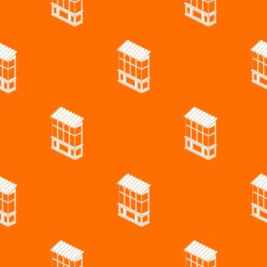 Sovyet balkon deseni vektör turuncu