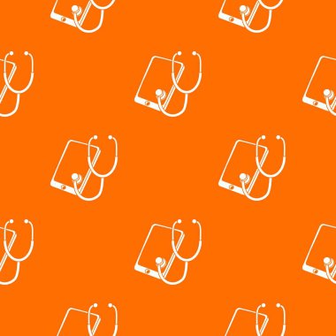 Sorun arama akıllı telefon desen vektör turuncu