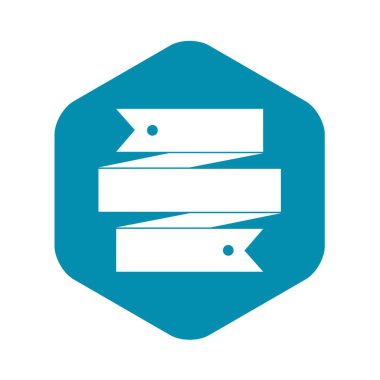 Kurdele afiş simgesi, basit tarzı