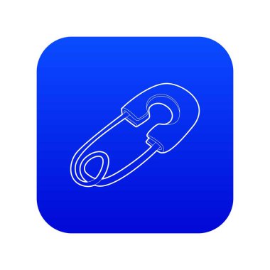 Güvenlik pin simgesi mavi vektör