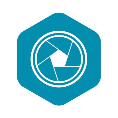 Fotoğraf objektif simgesi, basit tarzı