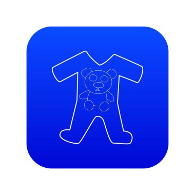 Çocuk romper takım simgesi mavi vektör