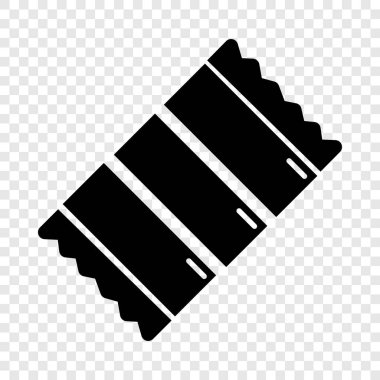 Çikolata simgesi, basit siyah stil